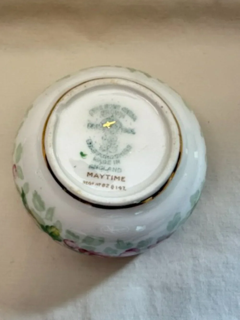 Vintage Crown Staffordshire Maytime Pattern Bowl - Picture 4 of 8